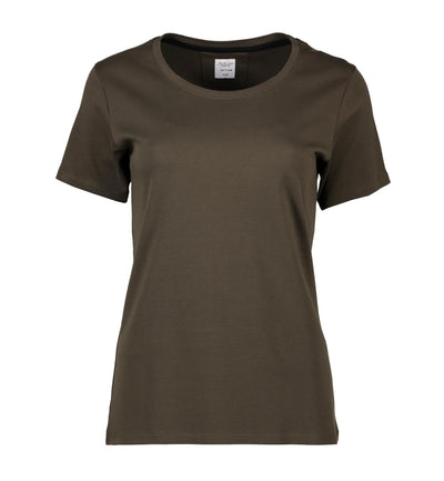 SEVEN SEAS naisten t-paita slim-fit S630-OLIVE, oliivi